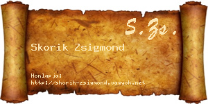 Skorik Zsigmond névjegykártya